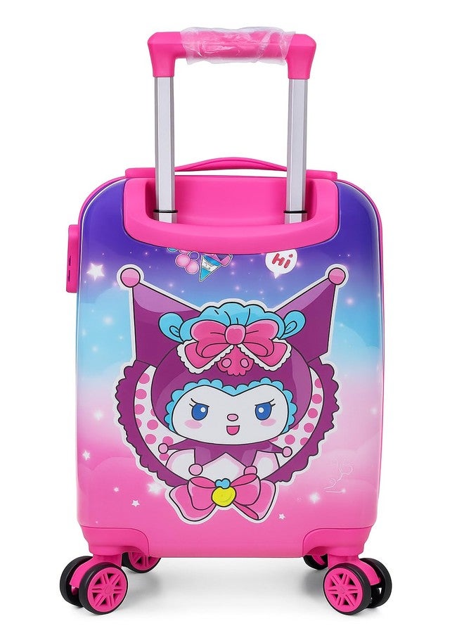 Swarn Products حقيبة سفر للأطفال من سوارن برودكتس، مصنوعة من البولي كربونات الوردي الخفيف للغاية، مزودة بعجلات (18 بوصة). - Image 3